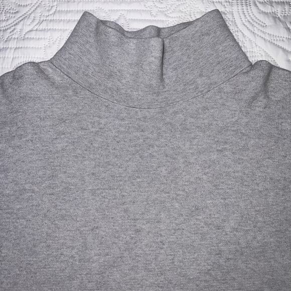 COS Sweater Womens EUR Size M Gray Mock Neck Knit Cotton-Wool Blend Minimalist - Picture 2 of 15